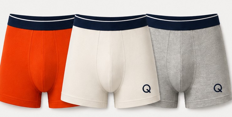 Три цвета коллекции QOTOT — оранжевый, off white и серый